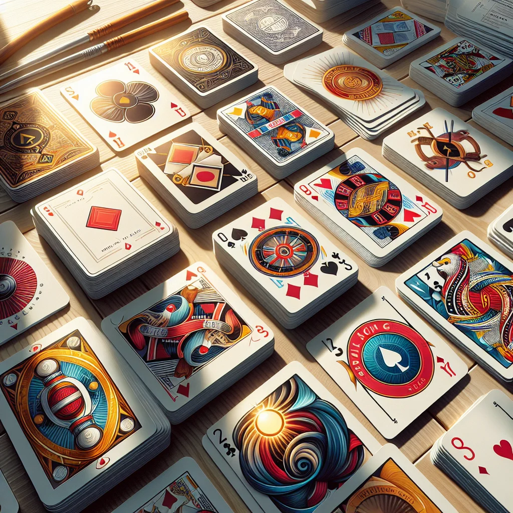 Um baralho de cartas com jogos populares